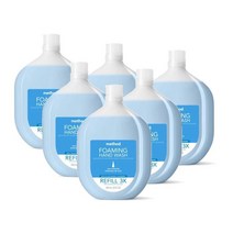 메소드 핸드워시리필 손세정제리필 폼 핸드솝 액체비누 리필 28oz 씨 미네랄 828ml METHOD Foaming Hand Soap Refill Sea Minerals, 6개