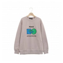 닉스키즈 [닉스키즈]유니) PEACE 그래픽 맨투맨 (세미오버핏)[뉴코아울산성남점]