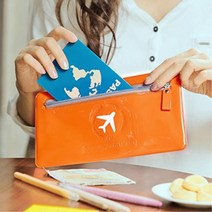 해외여행 지폐 영수증 보관 지퍼 여권케이스 연수 비행기티켓 출국 커버