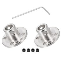 DMiotech 2팩 6.35mm 플랜지 커플링 커넥터 리지드 가이드 샤프트 서포트 커플러 M1.5 육각 렌치 및 나사 포함 DIY RC 모델 모터용 USA 미국
