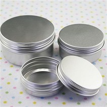 [더위치]50ml 알루미늄용기 크림용기 연고용기 캔들용기 립밤용기 실버틴케이스