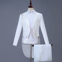 남성 화이트턱시도 결혼예복 연주회 촬영 무대 공연 파티 의상