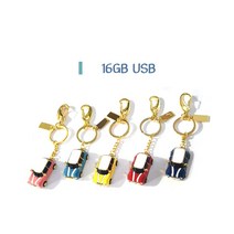 미니쿠퍼 USB메모리 16GB 키홀더 메탈키링 열쇠고리 미니어처 미니쿠퍼 용품 액세서리, (01)핑크