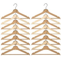[이케아] 원목 나무 옷걸이 - 부메랑 2세트 (16개) 검정 하양 내추럴 / / Black White Natural Clothes Hanger - Bumerang, 내추럴 (Natural)