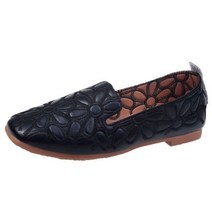 발편한플랫슈즈 여성용 스퀘어 토 여름 신발 자수 디자이너 소프트 슬립 로퍼 모카신 레저 여성 발레 플랫 사이즈 35 42