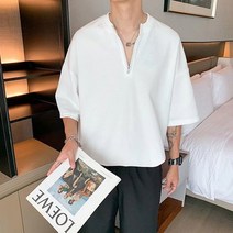 슈썸 남성 차이나 카라 반집업 반팔 티셔츠 IS TS15