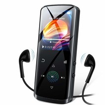 RUZU Mp3 플레이어 업그레이드된 블루투스 50 8GB 휴대용 HiFi 무손실 사운드 음악 스피커 FM 라디오 음성 녹음기 전자책 비디오 만보계 최대 128 GB 지원블랙, Black 16GB