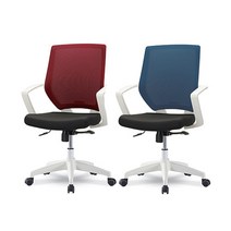 한성 DSP 애플메쉬의자 사출(화이트) 등각도조절 (좌판-패브릭) 기능성 사무용의자, H90NH4P (블루)