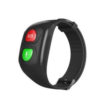 치매 환자 위치 추적 팔찌 SOS 버튼 노인 심박수 혈압 gps 와이파이 시계 비상 sos 전화 IP67 방수 스마트 GPS 추적기, [01] Black