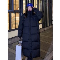 여성경량패딩 패딩 파카 자켓 솔리드 컬러 롱 스트레이트 겨울 코트 캐주얼 여성 의류 후드 세련된 겨울 여성 겉옷