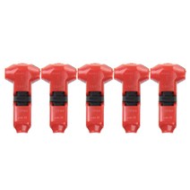 5pcs Quick Lock T-Type 스플 라이스 와이어 커넥터 터미널 크림프 18-24AWG 300V 10A, 빨간색