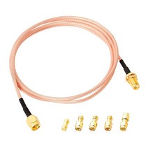 Anina 2팩 30.5cm12인치 SMA 수SMA 암 RF 동축 케이블 RG316 안테나 연장 와이어 5피스 어댑터 키트 3G/4G/5G WiFi LTE 라우터 게이트웨이 셀룰러, SMA M-SMA F 3.2FT X1pc