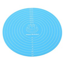 도자기 휠 양면 알루미늄 턴테이블 15-30cm DIY 클레이 도구 로터리 플레이트 케이크 회전 테이블, [06] Blue Table mat