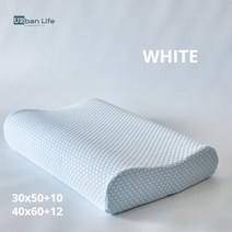 차량허리쿠션 밸런스온방석 기능성방석 베개커버 경추베개 수면 폼 자궁 경부 플러시 베개 인, White+50x30x10