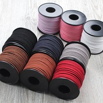 세무끈 샤무드끈 스웨이드끈 가죽끈 리본끈 1m/30m/90m, 1개, 90m-세무끈-07갈색