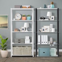 내추럴 모던 시크 선반장 유리진열장 인테리어 거실장식장 미니수납 DIY, 시크_화이트_100x40cm 4단