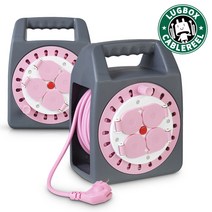 러그박스 캡형 4구 20M 전기릴선 캠핑릴선 그레이핑크 1.0SQ, 20미터