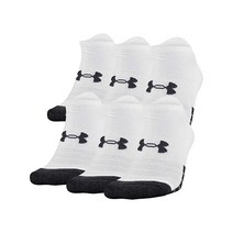 Under Armour 성인용 기능성 테크 노쇼 양말 여러 켤레 블랙, X-Large
