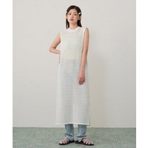 COVERNAT 우먼 슬리브리스 니트 원피스 아이보리