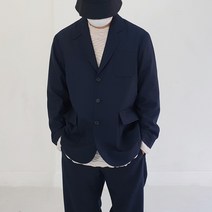 울 포켓 자켓