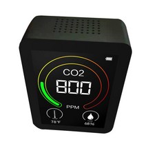 가스감지기 가정용 지능형 가스 분석기 디지털 대기오염 모니터 CO2 미터 감지기 다기능 온도 습도계, 한개옵션0
