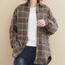 여자 빅사이즈 바닐라체킷 셔츠남방JD7539