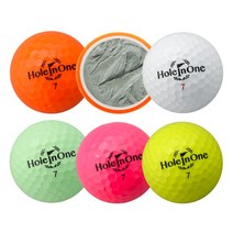 홀인원브랜드 정품 3피스 1구 골프볼 골프공 컬러볼 홀인원기념품 홀인원기원 선물, 오렌지