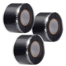 실리콘 자기 융착 방수 절연 전기 무점착 테이프 25mm x 총길이 4.5M, 검정, 1개