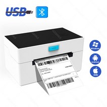 레이저각인 라벨프린터 4x6 USB 블루투스 열전사 프린터 라벨 메이커 스티커 바코드 익스프레스 인쇄 고속, USB Port, 미국 플러그