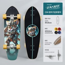 Pinjian 랜드 서핑 보드 도로 펀칭 스케이트 보드 초보자 전문 서핑 스키 연습 보드 성인 어린이 무료 페달, CX4 Mecha Tiger