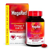 메가레드 MegaRed 크릴 오일 350mg 오메가 3 보충제 EPA DHA 아스타잔틴 및 인지질 함유 심장 뇌 관절 눈 건강 지원 어유 뒷맛 없음 - 소프트젤 130개(130인, 1000mg 60ct