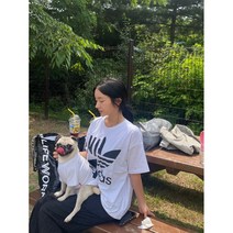 강아지 견주 애견 반려동물 커플룩 개플룩 댕플룩 여름옷 저자극 반팔옷, 강아지옷