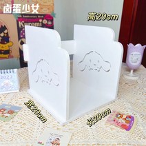 선반 수납 시나모롤 쿠로미 미니2단 캐릭터 책상위 수납장 미니, D