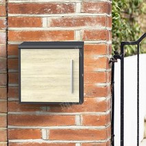 우편함 포스트박스 철재 빌라 스탠드 전원주택, 월넛