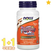 나우푸드 베리 도필루스 키즈 츄어블 60정 2통, 1개, 기본