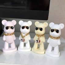 쓰리타임 / 미니 베어브릭 스탠드 곰돌이 석고 방향제, 무향, 별이핑크, 차량용