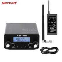 1인방송 라이브장비 NKTECH PLL 스테레오 FM 송신기 라디오 방송국 CZE-05B 100mW/500mW 주파수 76-108Mhz, 04 BK With Accessories