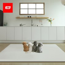 티지오매트 통통 강아지매트 양면 pvc 애견 미끄럼방지 방수 펫 거실 복도, 03_모던크림/아이보리우드 (12T)