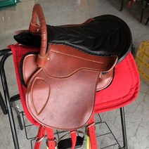 승마 안장 풀세트 말 특수 의자, 액세서리가 없는 와인 레드 베어 안장