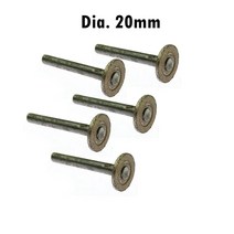5 개 OD40-15mm 다이아몬드 T 모양의 핫 프레스 소결 다이아몬드 연삭 헤드 돌 조각, 03 Dia. 20mm