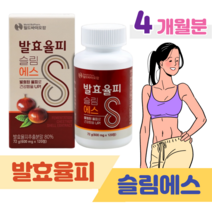발효 율피 슬림 에스 하루 2알 밤 속껍질 국내산 율피 60대 할아버지 할머니 아빠 엄마 가벼운 일상 레몬밤 카테킨 모로 오렌지 락토페린 홈쇼핑 프리미엄 영양제 성분 가격 효능 비, 4 달분, 600mg x 120정 (하루2정)