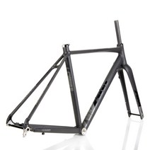 KOOZER CX5000 알루미늄 합금 프레임 탄소 포크 CX 자갈 오프로드 자전거 도로 디스크 브레이크 세트, 54cm, Gray Frame and fork_54cm