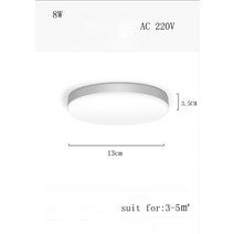 Ultra Thin Led Ceiling Lamps 40W 24W 18W 8W Round Surface Mounted LED Chandelier For Bathroom Bedroom, 01 white 8W