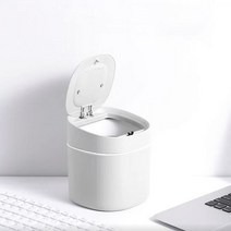 화장대휴지통 화이트 미니쓰레기통 책상 여대생 학생용 실내휴지통 자취생, 1개, 연그레이