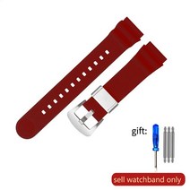 세이코 다이버 스쿠버 시계 밴드 용 22MM 고무 스트랩 프로스펙스 SKX007 손목 마린 마스터, 11 Red-steel-3_01 22mm