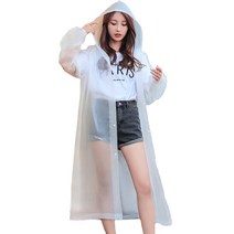 LXJ 어른 캠핑용 등산용 여행용 레인코트 단색, 평균 코드, 뭉치 입 8138 화이트