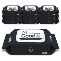 올굿 다용도 베이직 캡형 물티슈, 100매입, 10팩