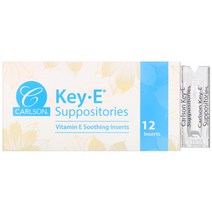 CARLSON LABS KEY-E 좌약 12개입, 단색, 한 사이즈