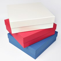 하드케이스 상하분리형 상자 (선물상자) 큰박스 큰선물상자 싸바리 큰선물박스, 1개, 4호-170 x 170 x 65mm(블루)