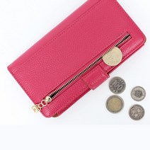 동전 스마트폰수납용 소가죽장지갑 생일선물 40대여자
